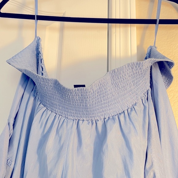 Donna Karan Vintage DKNY Pure 100% Silk Sky Blue Wrap Skirt - Picture 7 of 17